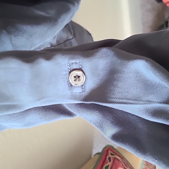 Harper Slate Blue Twist Front Tunic Top, L - Picture 4 of 6